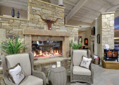 FPX Fireplace Display Behind Front Desk